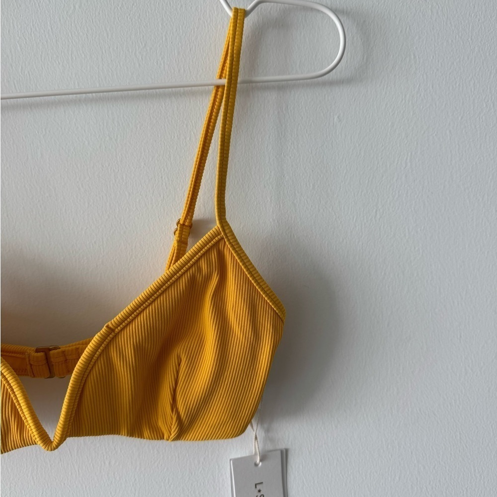 L*SPACE Helena Triangle Bikini Top Sunshine Gold - Picture 8 of 14